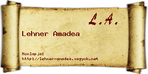 Lehner Amadea névjegykártya